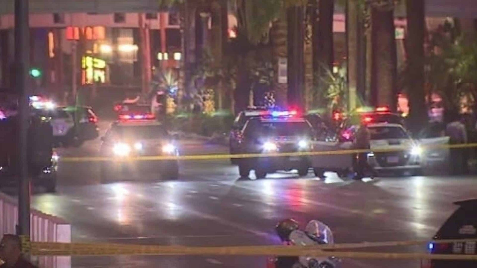 2 dead in the Las Vegas shooting, with a known suspect but not yet arrested, according to the police

